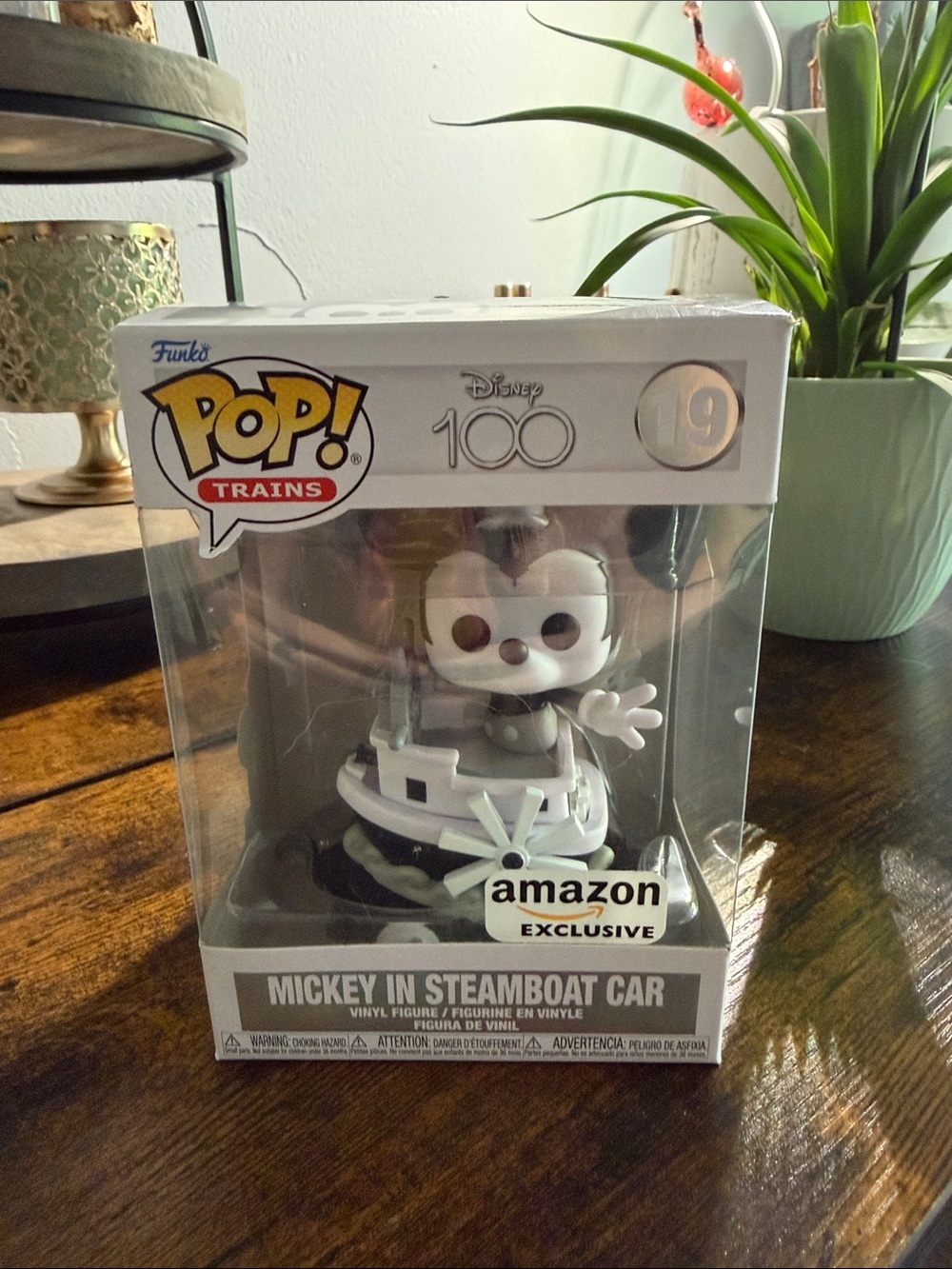 Funko Mickey in Steamboat Car Black & White Pop! Trains